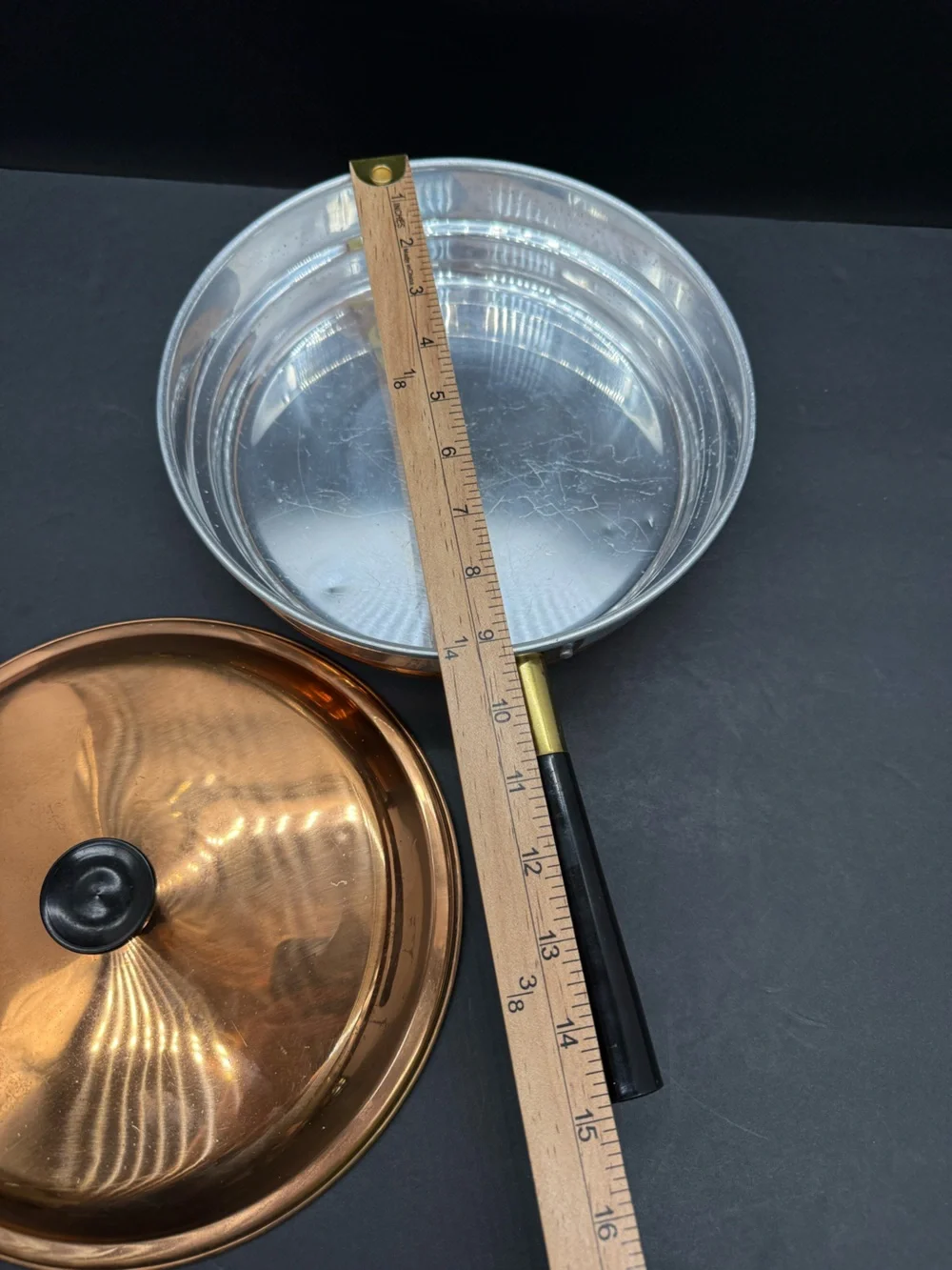 COPPER Douro CHAFING SERVING WARMING DOUBLE POT PAN Benjamin & Medwin Vintage